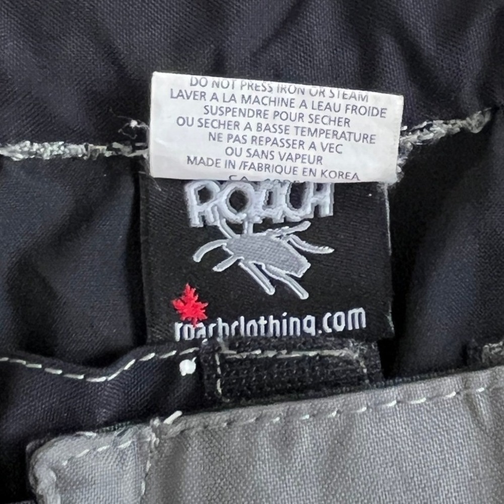 Roach MTB Mountain Bike Pants Gray Black Vintage Y2K Mens Large L - Picture 4 of 13